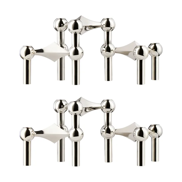 Candelabro STOFF Nagel paquete de 6 - Cromo - STOFF Nagel