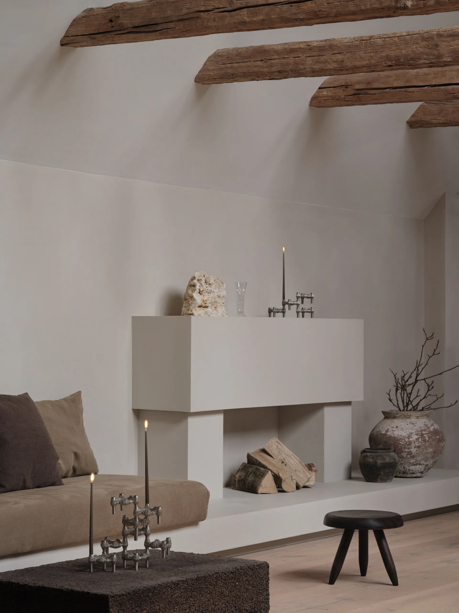 Candelabro STOFF Nagel Quist, Cromo cepillado STOFF Nagel