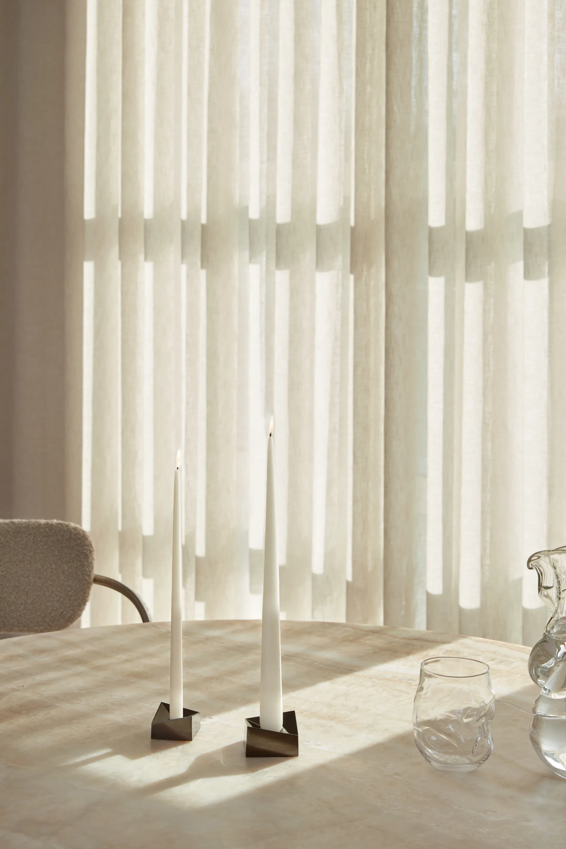 Candelabro STOFF Nagel reflect small 2,7 cm, negro cromo STOFF Nagel