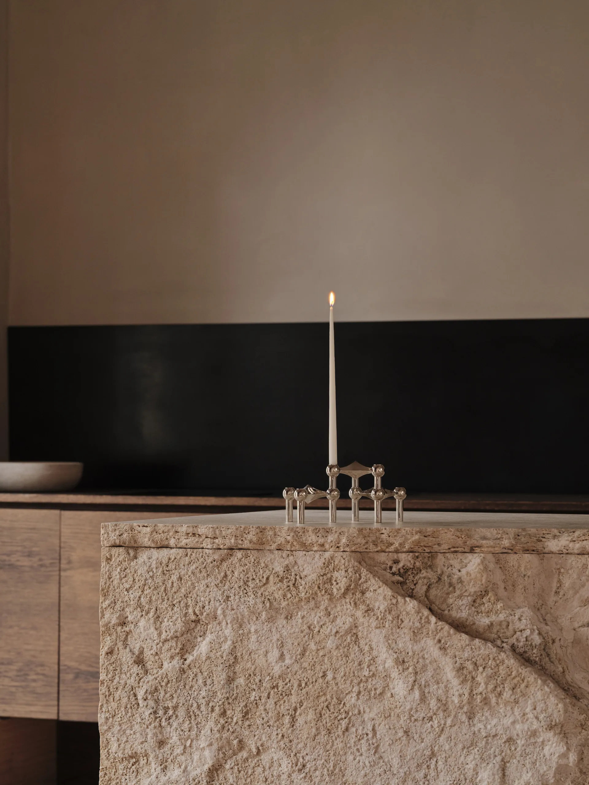 Candelabro STOFF Nagel + velas paquete de 12 STOFF Nagel