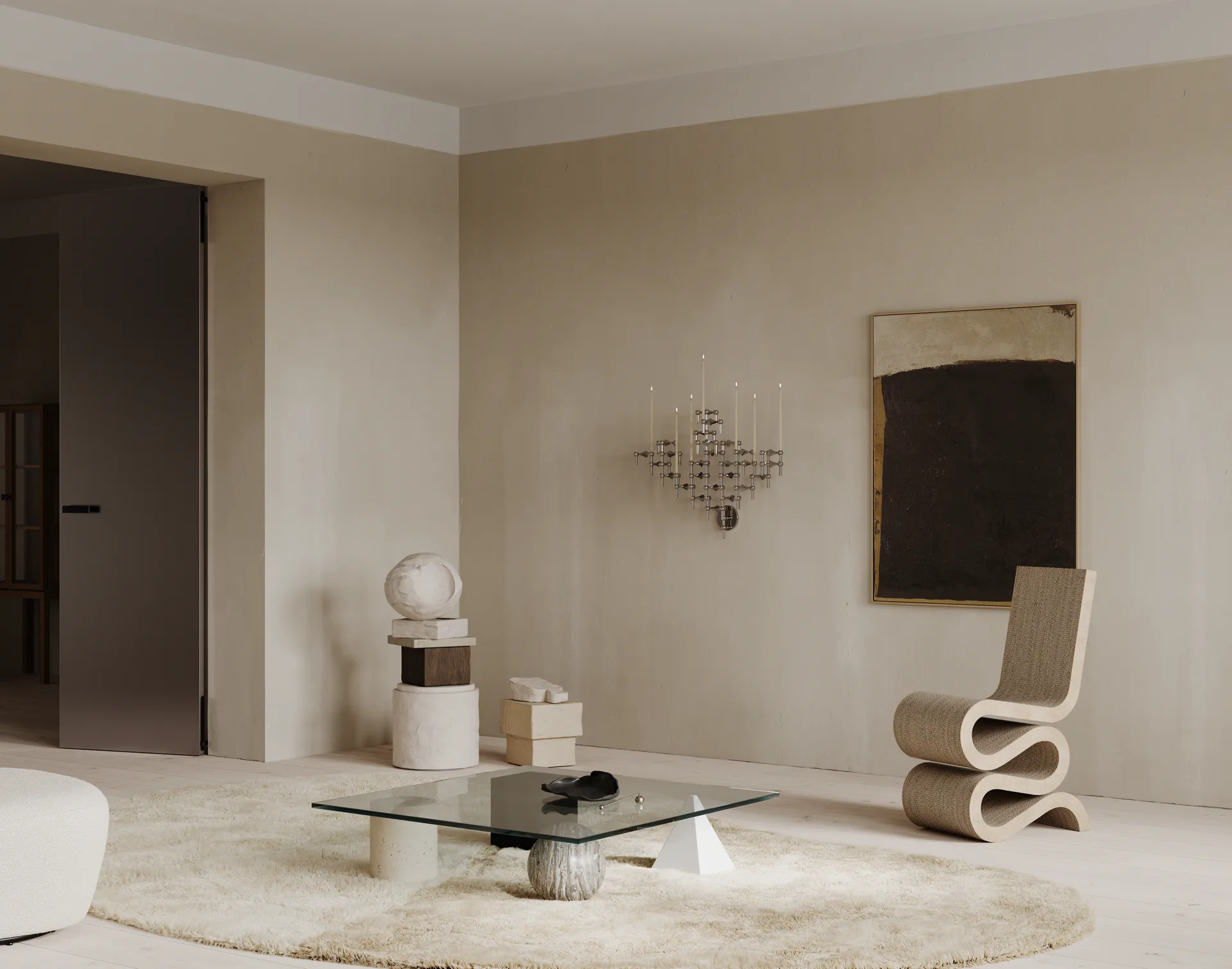 Portavelas de pared STOFF Nagel, Chrome STOFF Nagel