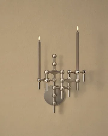 Portavelas de pared STOFF Nagel - Cromo cepillado - STOFF Nagel