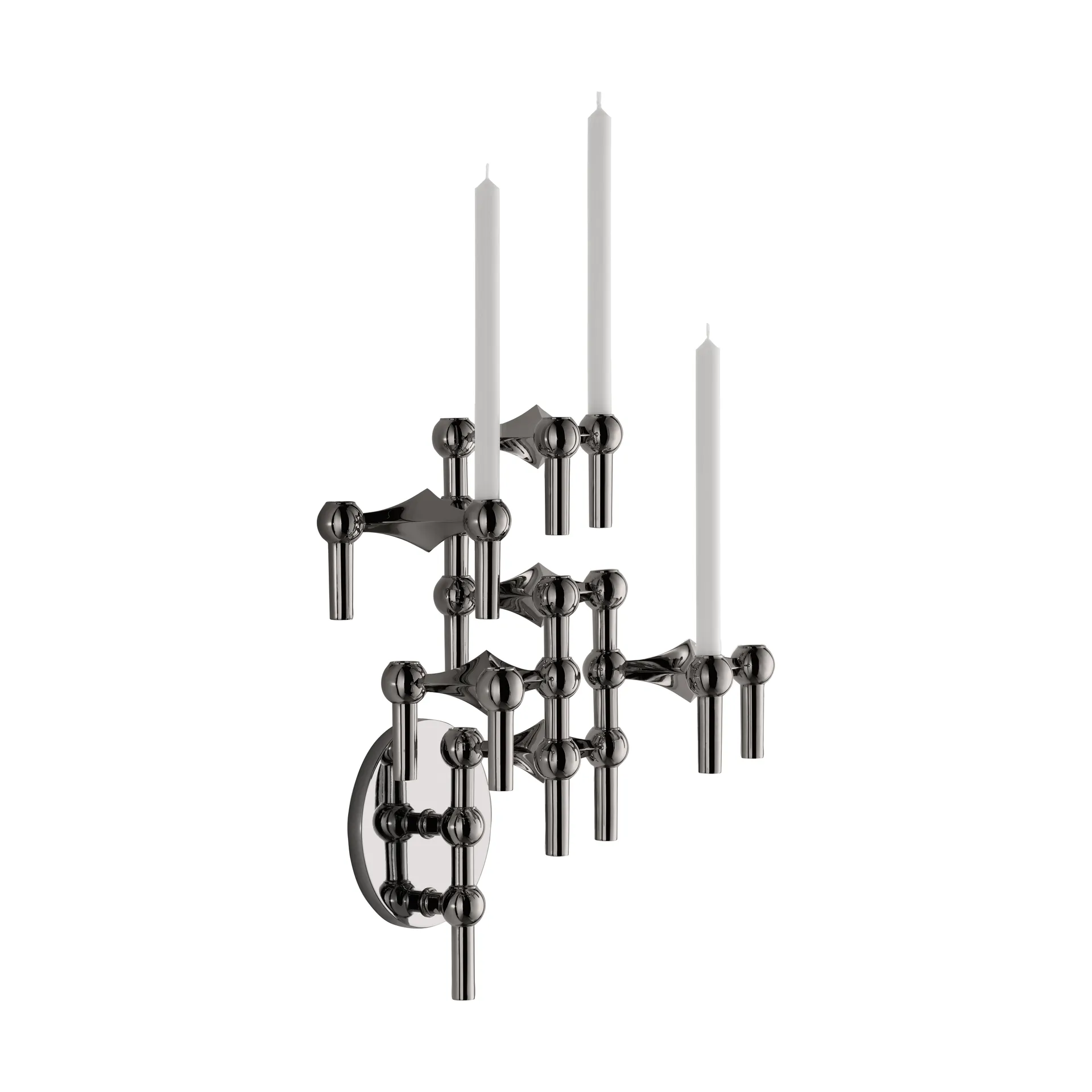 Portavelas de pared STOFF Nagel, Cromo negro STOFF Nagel