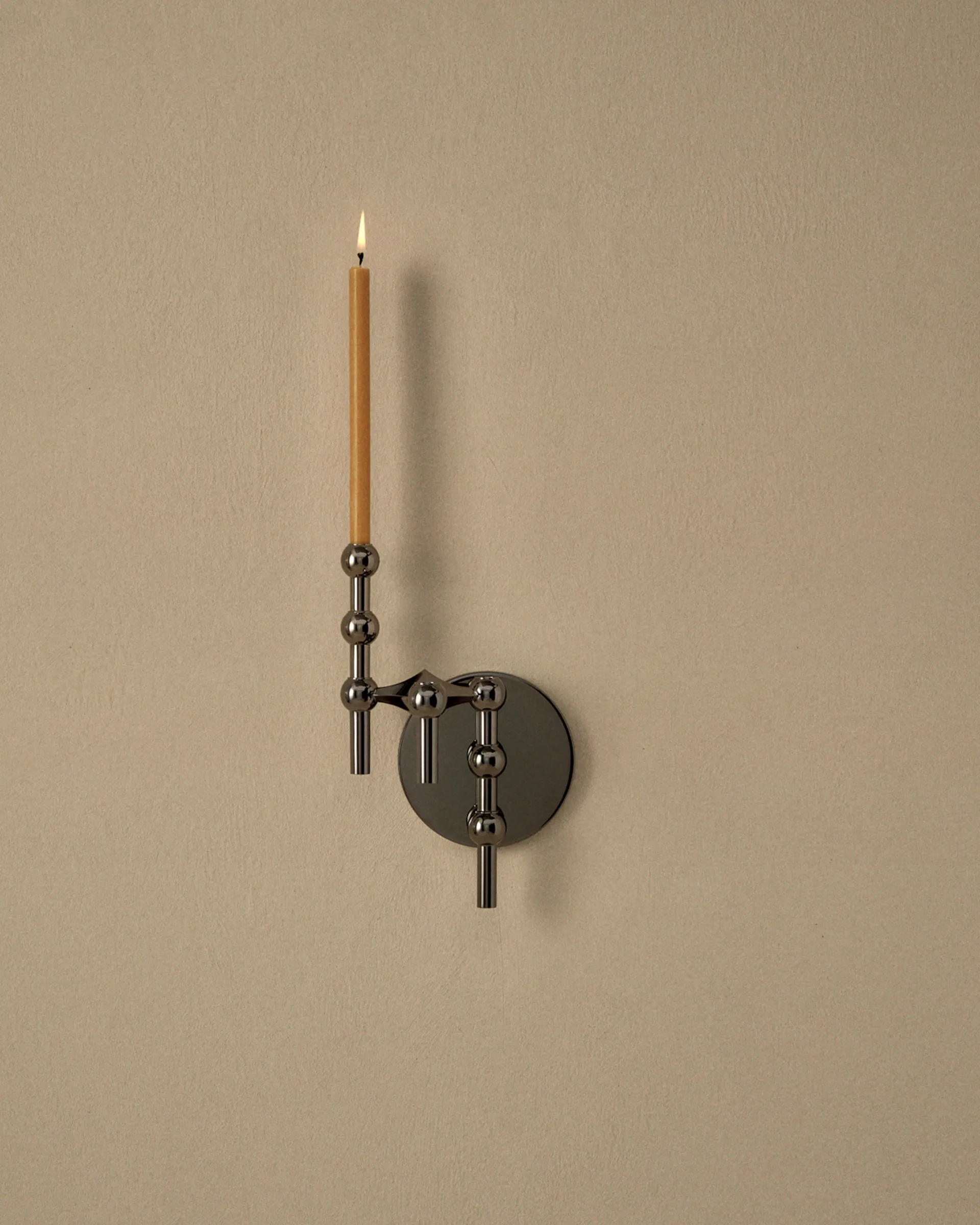 Portavelas de pared STOFF Nagel, Cromo negro STOFF Nagel