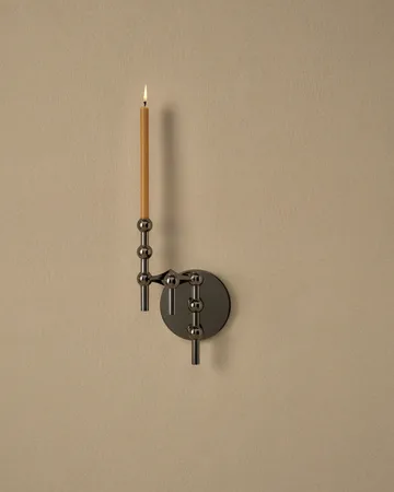 Portavelas de pared STOFF Nagel - Cromo negro - STOFF Nagel