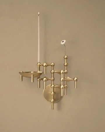 Portavelas de pared STOFF Nagel - Latón cepillado - STOFF Nagel
