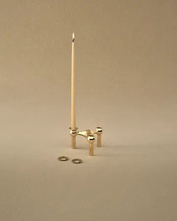 Protectores de vela STOFF Nagel 3-pack - Latón cepillado - STOFF Nagel