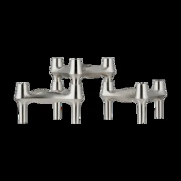 Set de 3 candelabros STOFF Nagel BMF - Cromo cepillado - STOFF Nagel