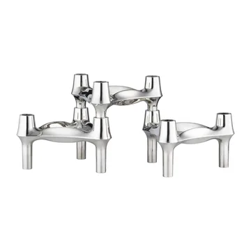 Set de 3 candelabros STOFF Nagel BMF - cromo - STOFF Nagel