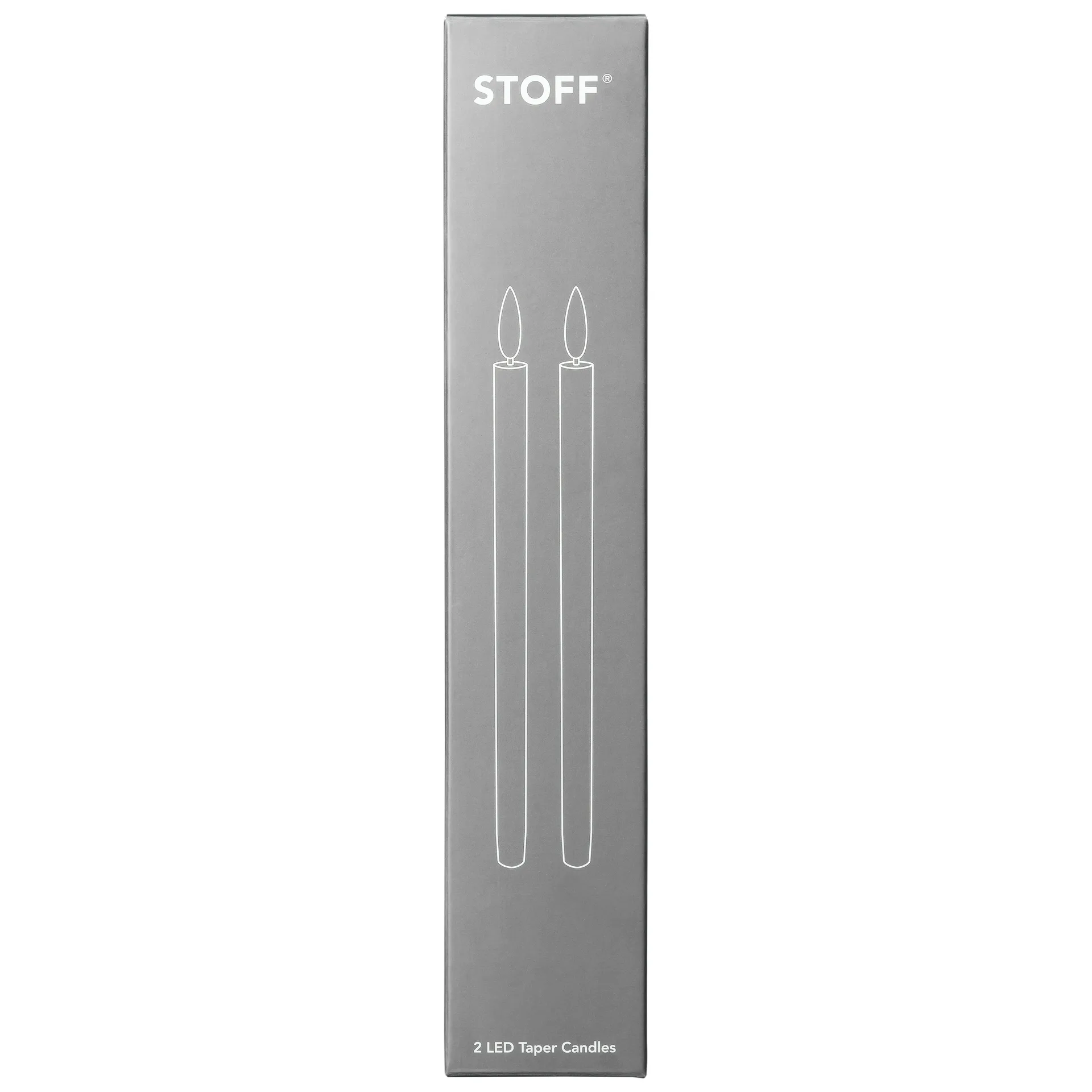 Set de 2 Velas LED STOFF Uyuni Lighting, blanco STOFF
