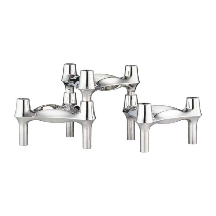 Set de 3 candelabros STOFF Nagel BMF - cromo - STOFF