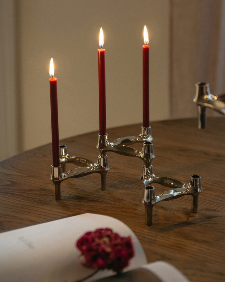 Set de 3 candelabros STOFF Nagel BMF, cromo STOFF