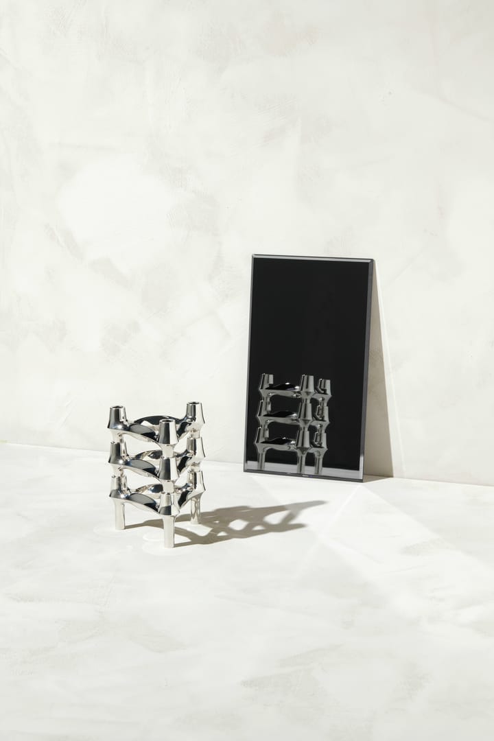Set de 3 candelabros STOFF Nagel BMF, cromo STOFF