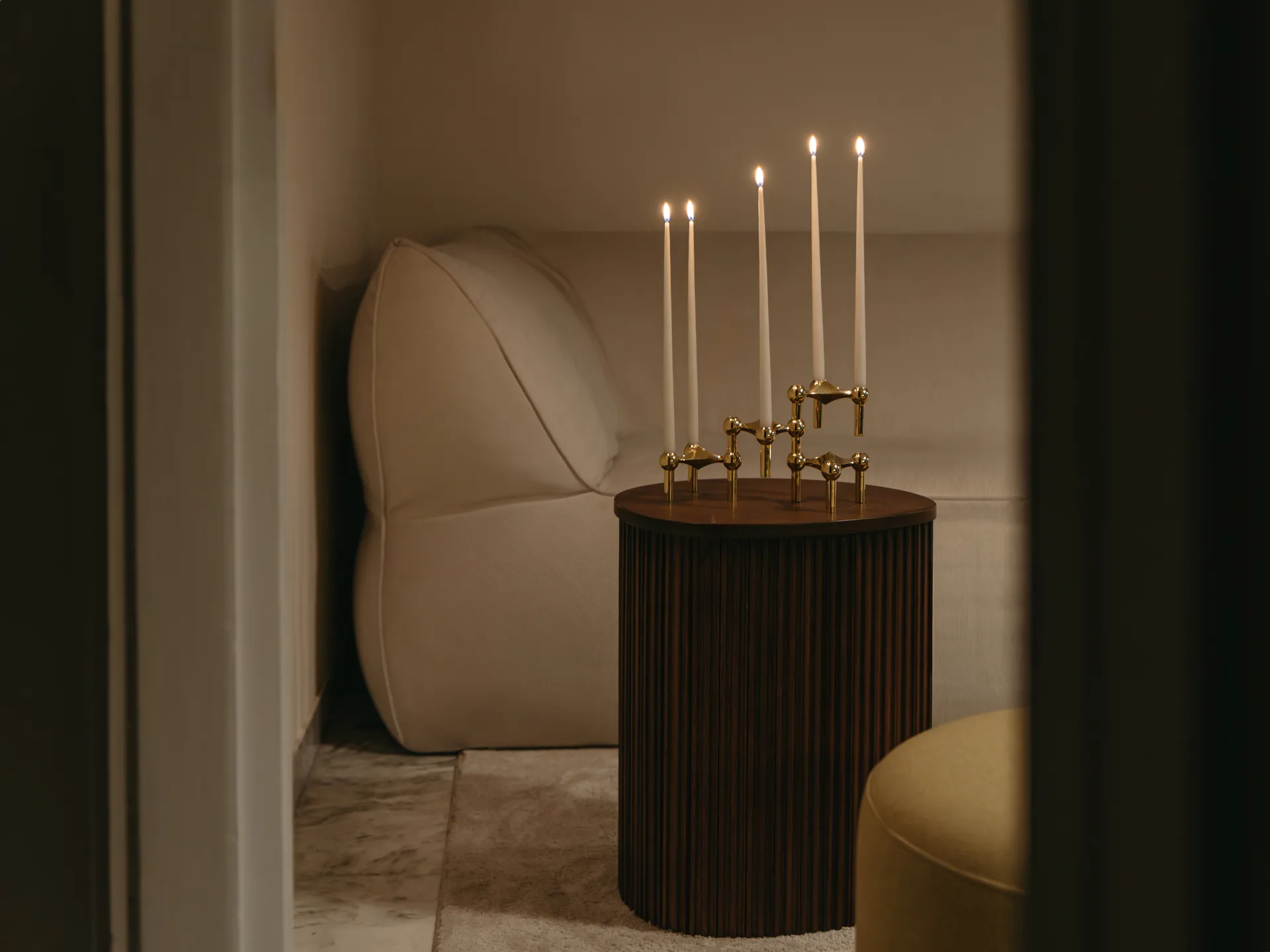 Velas STOFF ester & erik large 4-pack, Off-white STOFF