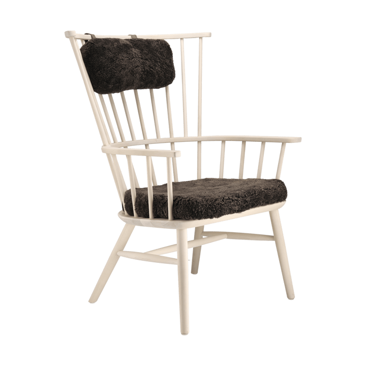 Cojín para sillón Henriette & almohada cervical Aceite blanco-Espresso Stolab