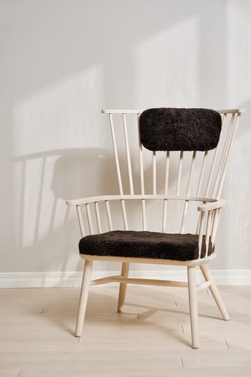 Cojín para sillón Henriette & almohada cervical Aceite blanco-Espresso - undefined - Stolab