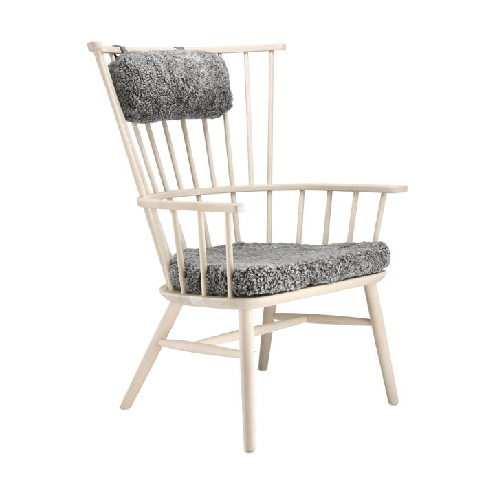 Cojín para sillón Henriette & almohada cervical Aceite blanco-Scand. grey Stolab