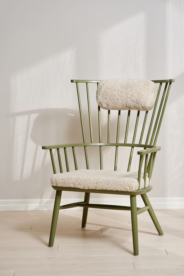 Cojín para sillón Henriette & almohada cervical Verde oliva-Moonlight Stolab