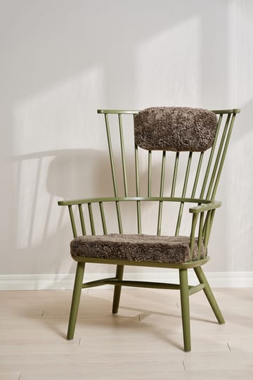 Cojín para sillón Henriette & almohada cervical Verde oliva-Sahara - undefined - Stolab