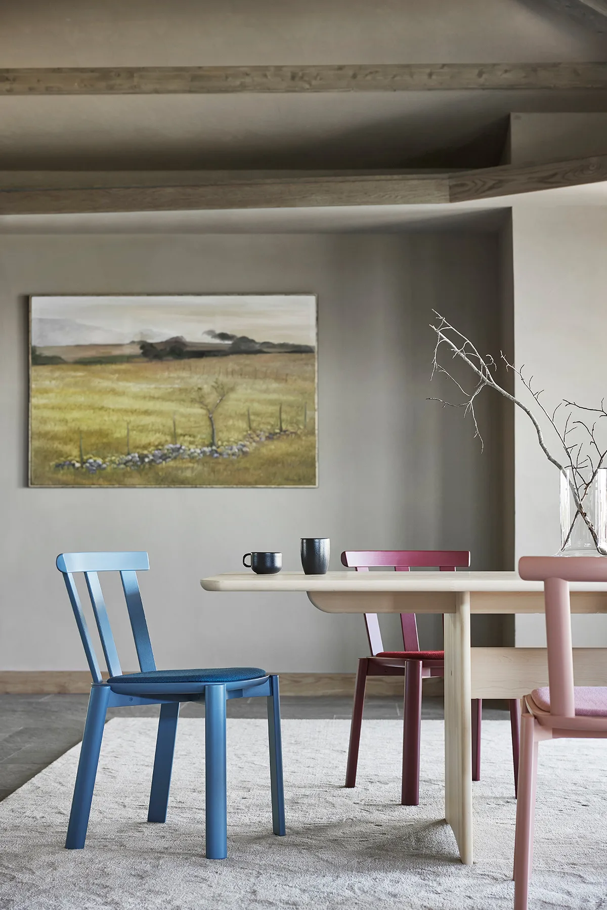 Mesa Alt 320x110 cm abedul, Barniz mate claro Stolab