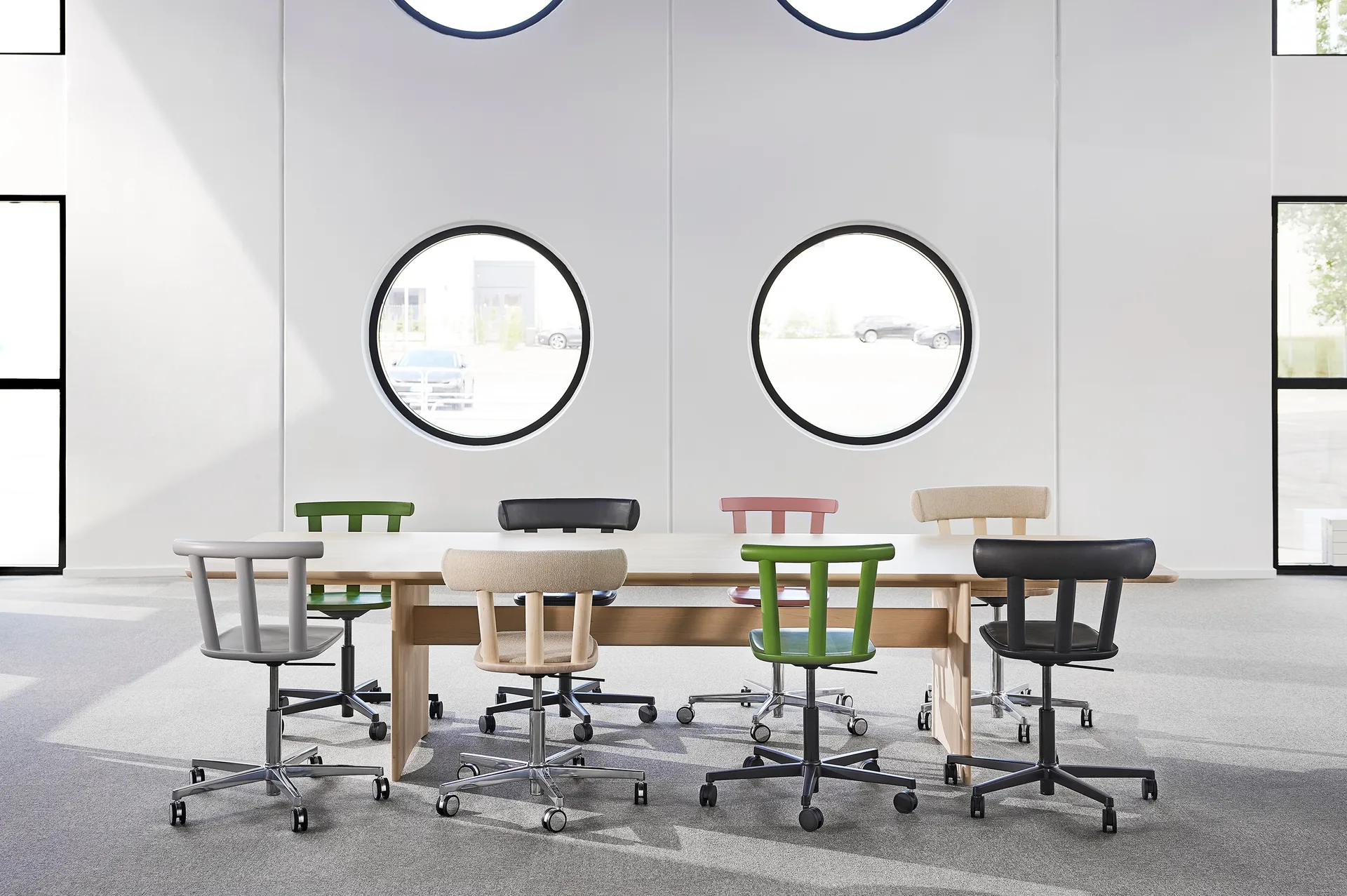 Mesa Alt 90x320 cm abedul, Barniz mate claro Stolab