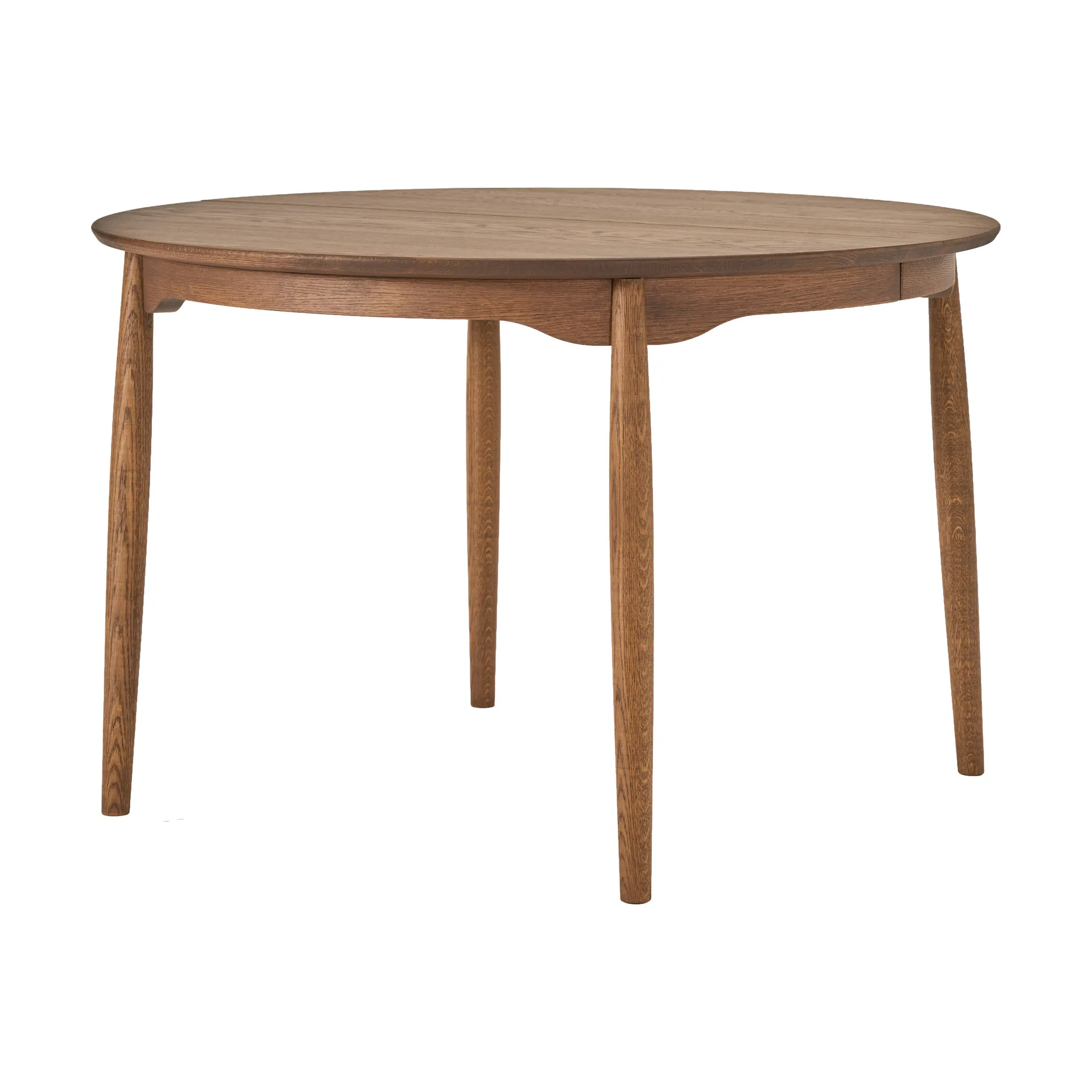 Mesa Carl Ø115, extensible, Chocolat brown aceitado Edición Especial (roble), Ø115 cm Stolab