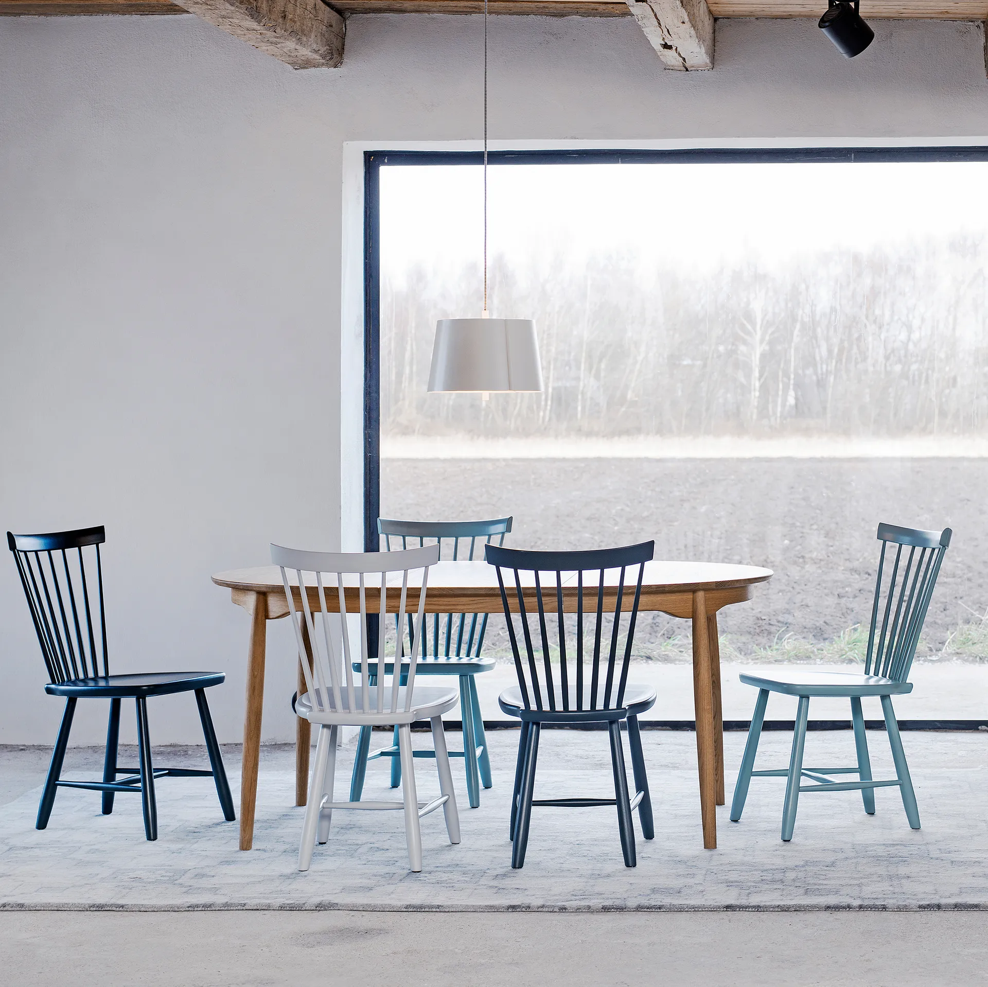 Mesa Carl Ø115, extensible, Roble aceitado natural Stolab