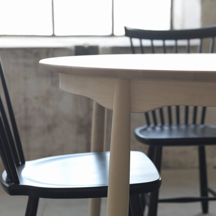 Mesa Carl abedul, Blanco 21 opaco, tablero fijo Stolab