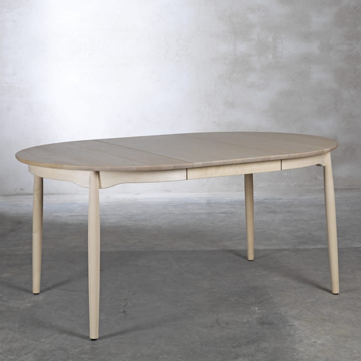 Mesa Carl abedul, Blanco 21 opaco, tablero fijo Stolab