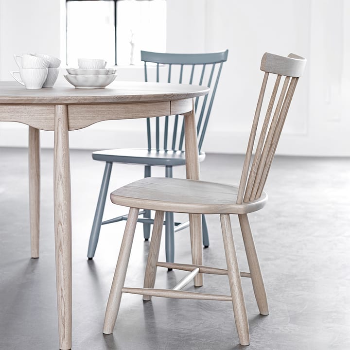 Mesa Carl abedul, Blanco 21 opaco, tablero fijo Stolab