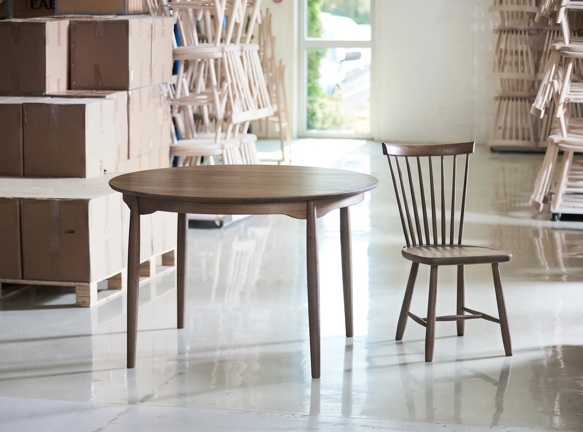 Mesa Carl roble, Roble ahumado, divisible Stolab