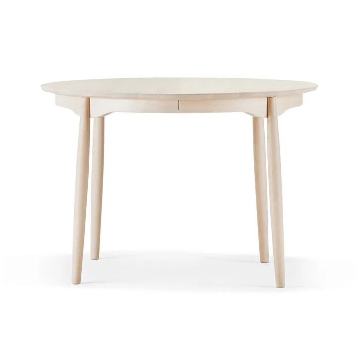 Mesa de comedor Carl extensible - Abedul claro con barniz mate, Ø115 cm - Stolab