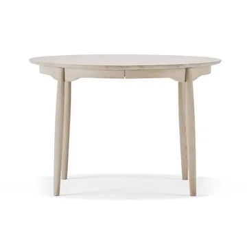 Mesa de comedor Carl extensible - Roble claro con barniz mate, Ø115 cm - Stolab