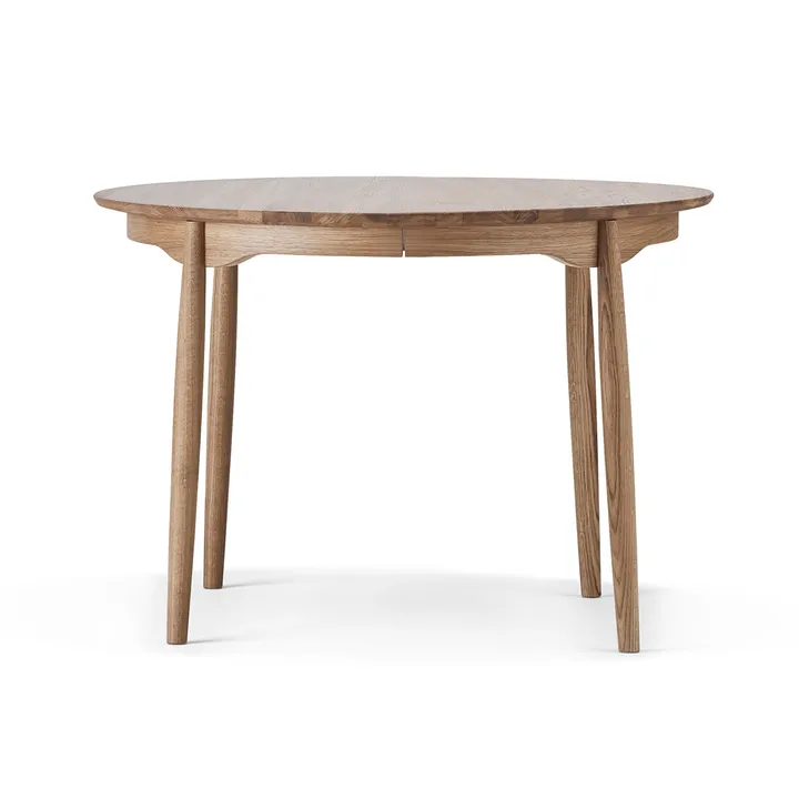 Mesa de comedor Carl extensible - Roble con acabado en aceite natural, Ø115 cm - Stolab