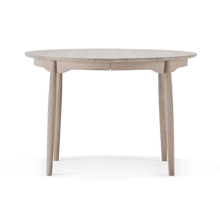 Mesa de comedor Carl tablero fijo (no divisible) Ø115 cm - Roble aceitado blanco - Stolab