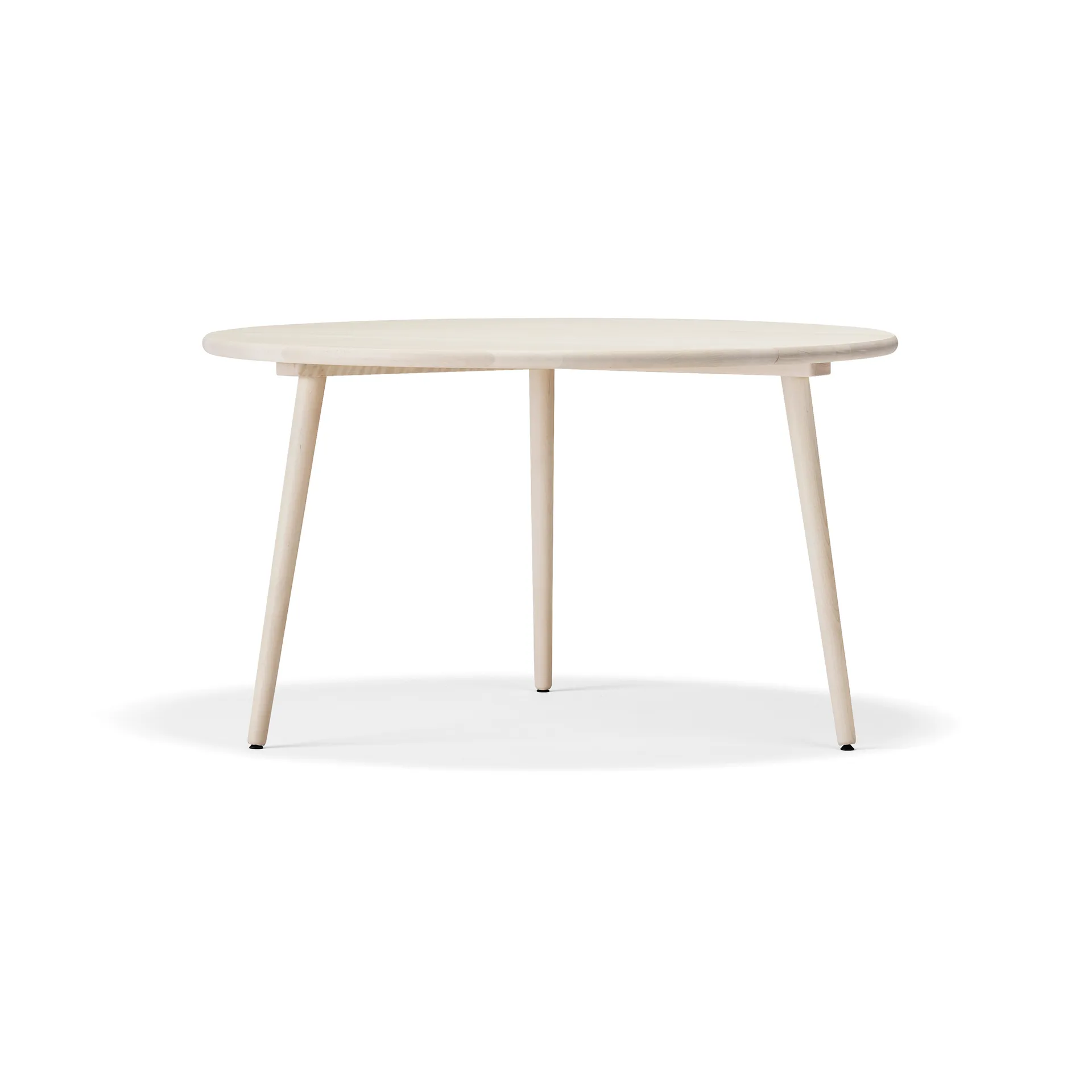 Mesa de comedor Miss Tailor redonda Ø130 cm, abedul claro lacado mate, tablero fijo Stolab