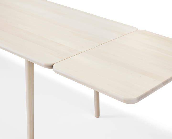 Mesa Miss Holly 175x100 + 2 tableros de extensión 2x50 cm, Abedul aceitado blanco Stolab