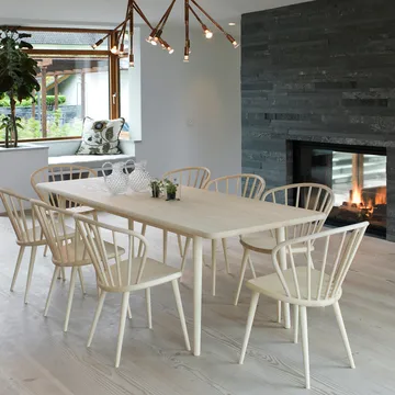 Mesa Miss Holly, 175x100 cm - Abedul aceitado blanco - Stolab