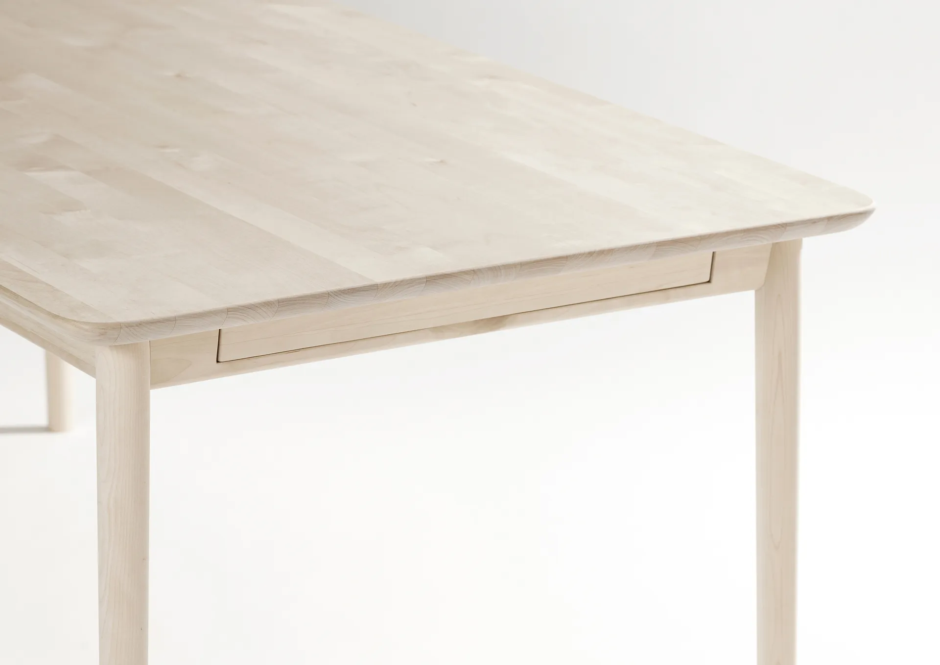 Mesa Prima Vista, Abedul aceitado blanco 120x90 cm aceitado blanco + 1 tablero de extensión Stolab
