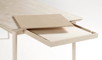 Mesa Prima Vista - Abedul aceitado blanco 120x90 cm aceitado blanco + 1 tablero de extensión - Stolab