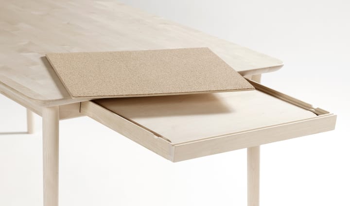 Mesa Prima Vista, Abedul aceitado blanco 120x90 cm aceitado blanco + 1 tablero de extensión Stolab