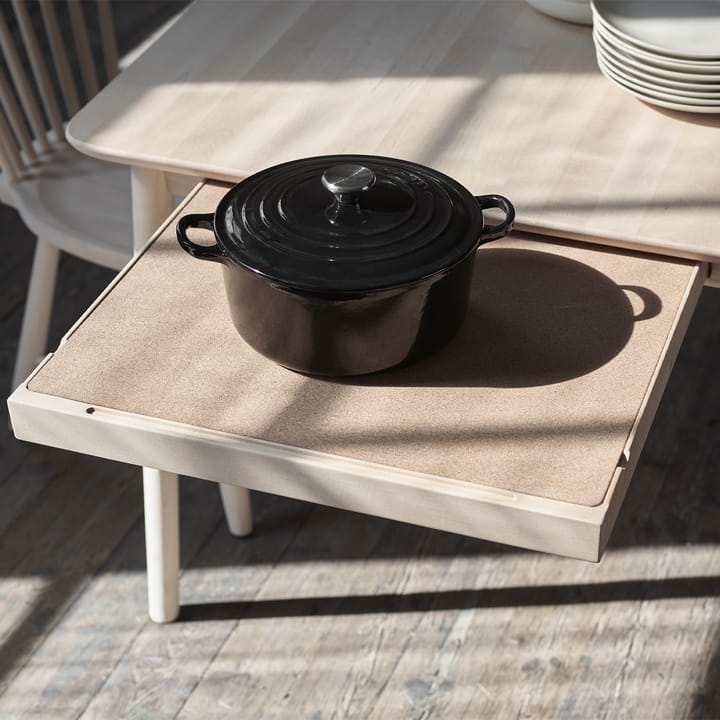 Mesa Prima Vista, Abedul claro lacado mate-180cm-1 tablero de extensión Stolab