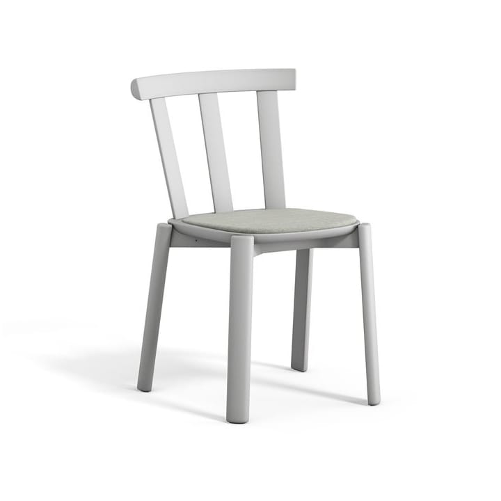 Silla Alt asiento tapizado abedul - Hallingdal 65-110 light grey-gris claro 51 - Stolab