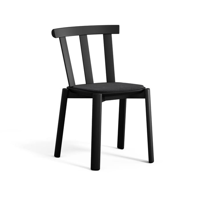 Silla Alt asiento tapizado abedul - Hallingdal 65-180 negro-mate negro 99 - Stolab