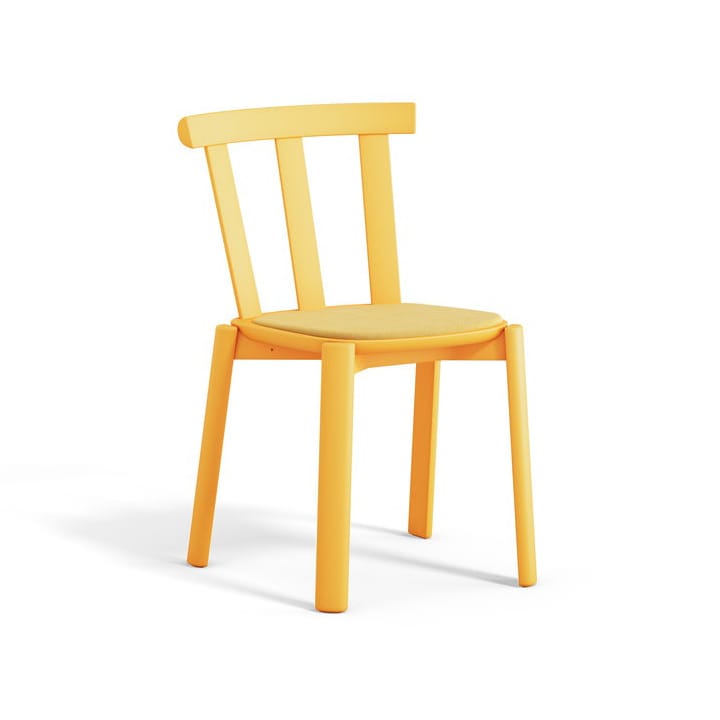 Silla Alt asiento tapizado abedul - Hallingdal 65-407 yellow-claro 80 - Stolab