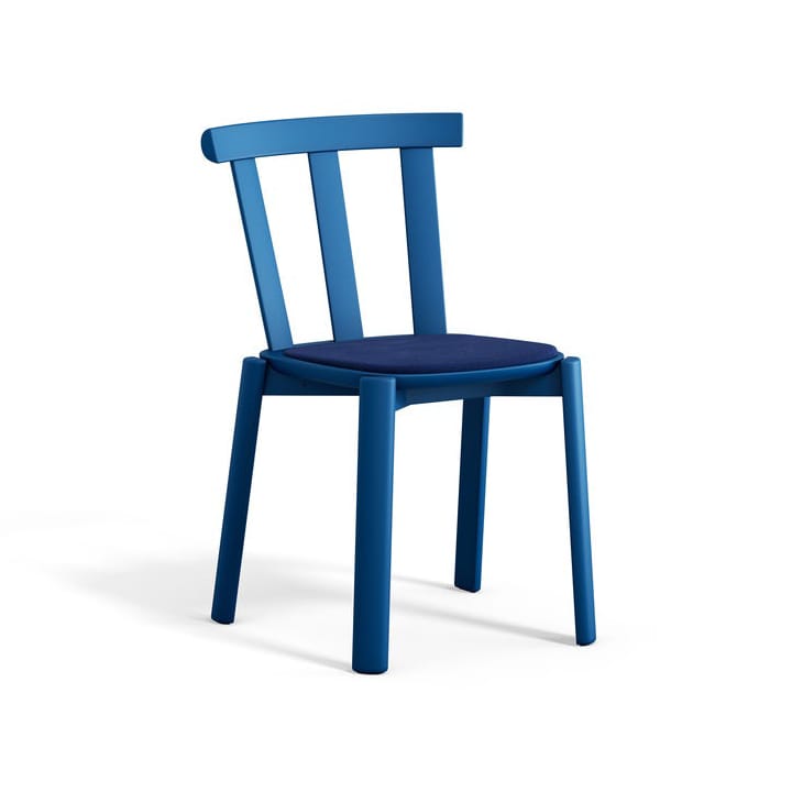 Silla Alt asiento tapizado abedul - Hallingdal 65-754 azul-azul Báltico 28 - Stolab