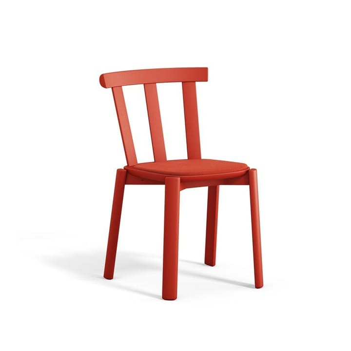 Silla Alt asiento tapizado abedul - Vidar 4, 542 red-rojo fresa 44 - Stolab