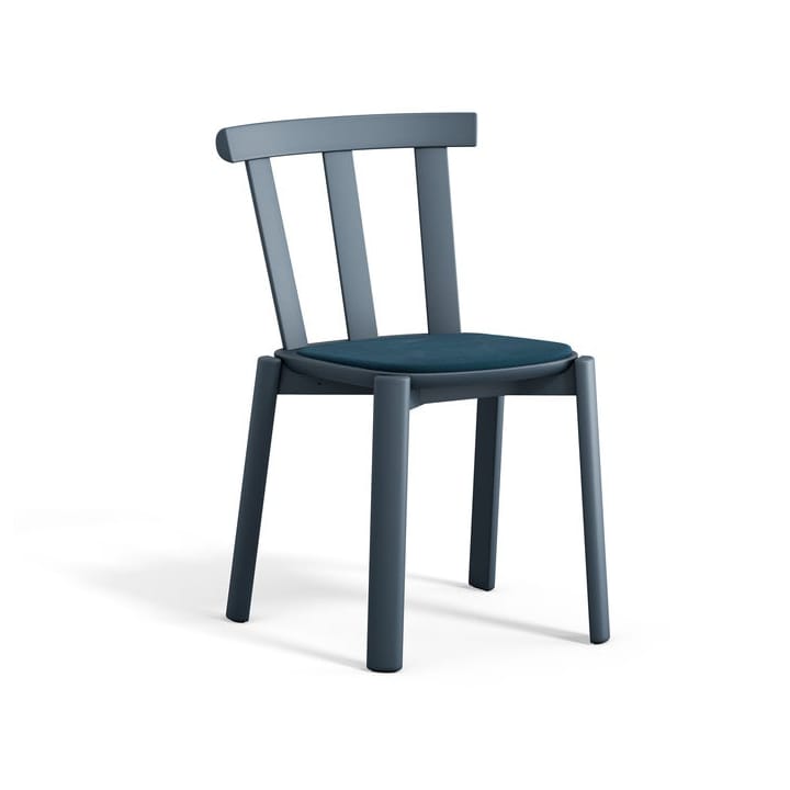 Silla Alt asiento tapizado abedul - Vidar 4, 733 blue-tormenta 66 - Stolab