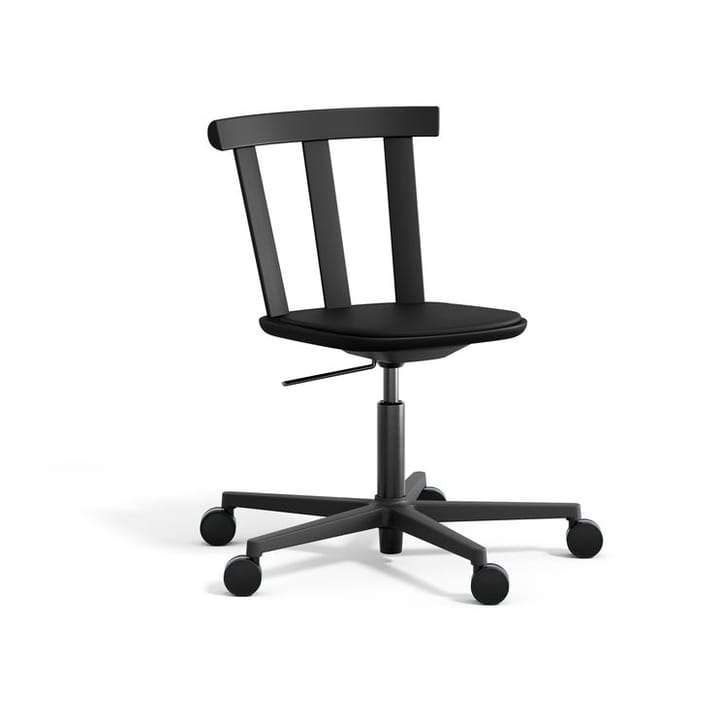Silla Alt base giratoria con asiento tapizado abedul - Elmotique 99001-negro mate 99 - Stolab