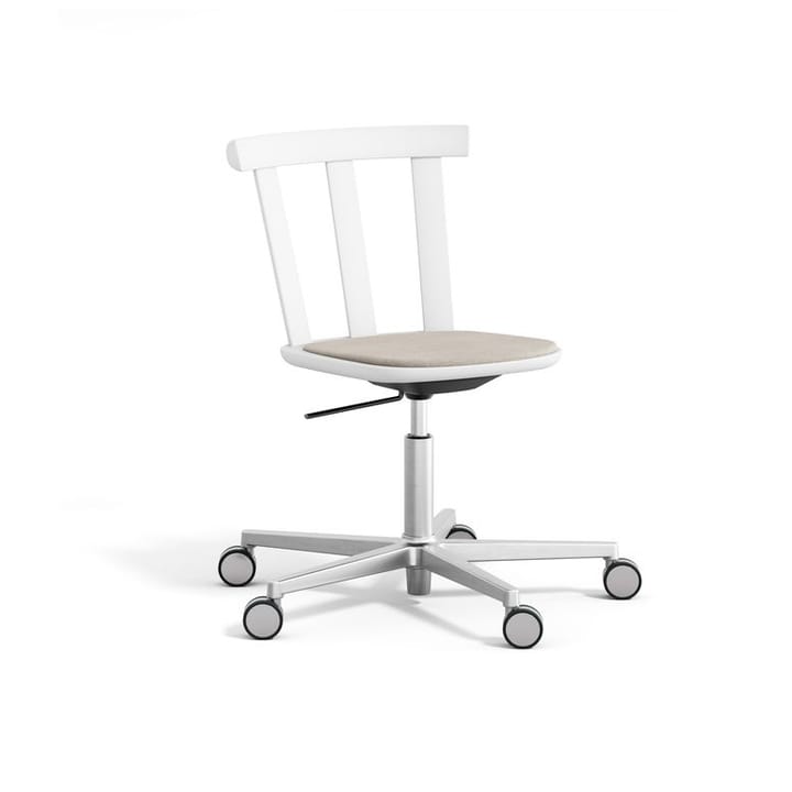 Silla Alt base giratoria con asiento tapizado abedul - Hallingdal 65-103 grey/beige-blanco 21 - Stolab